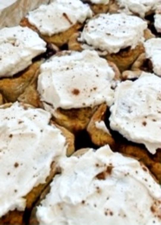 Gluten free cinnamon rolls with vanilla frosting
