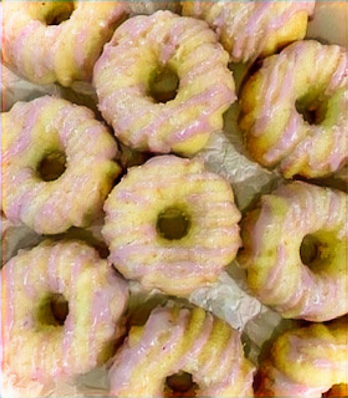 Mini lemon bundt cakes with berry drizzle