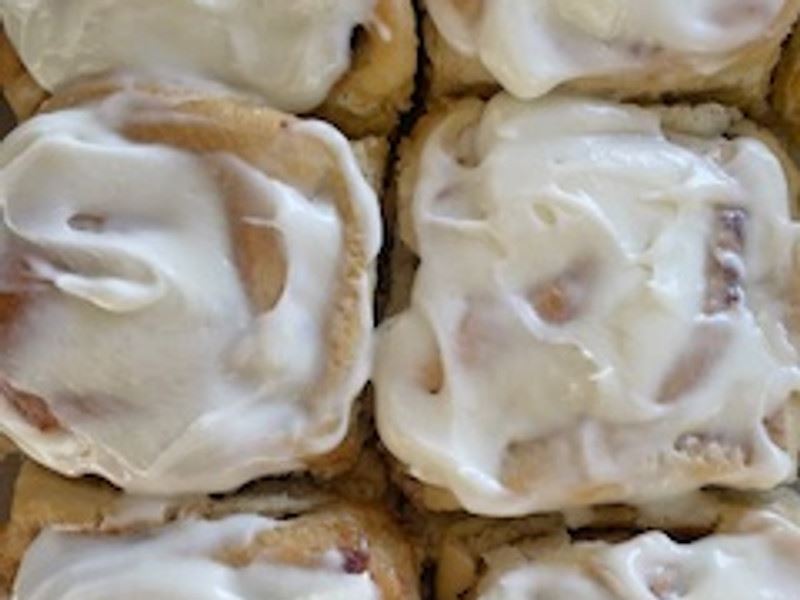 Cranberry orange sweet rolls with cream cheese icing
